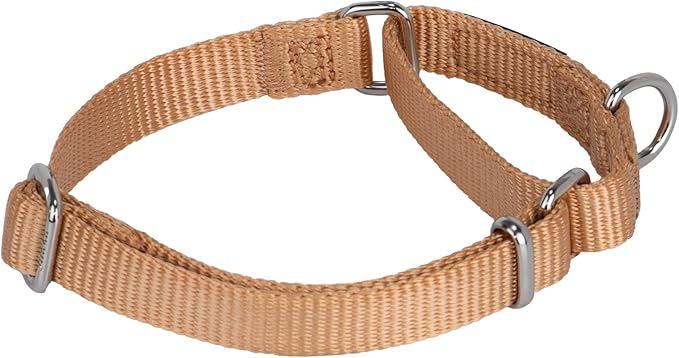 Hyhug Martingale Collar for Dogs Small Clay |Escape - Proof Heavy Duty Nylon Durable No Buckle, Ideal for Training & Daily Walks