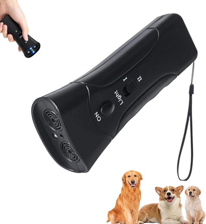 Anti Barking Device for Dogs, Ultrasonic Dog Bark Deterrent & Trainer - Stop Excessive Barking, Pet Training Tool with LED Light, Sonic Emitter for Puppies & Dogs Behavior Training