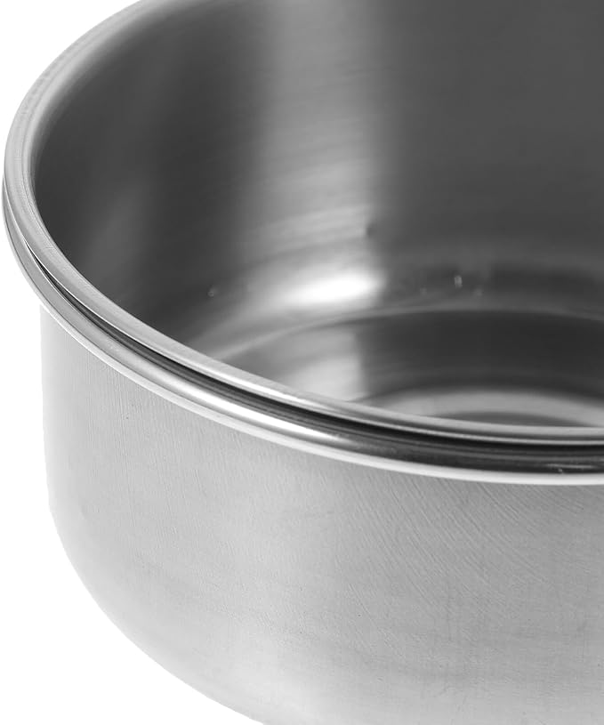 OUNONA 2pcs Stainless Steel Dog Water and Food Bowls Anti-Spill Large Capacity 10x4.5cm 12x5cm Pet Feeding Dish for Home Use Puppy and Kitten Supplies