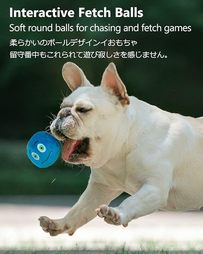 SCHITEC Squeaky Dog Toys, [6 Pack] Soft Stuffed Plush Balls with Squeakers, Interactive Fetch Play for Puppy Small Pets