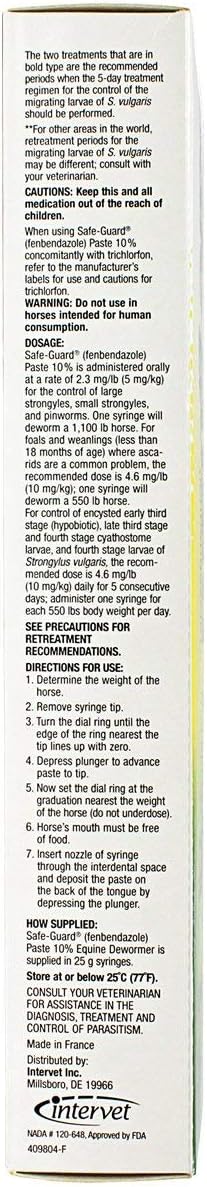 Merck Animal Health Safe Guard Equine Dewormer Paste