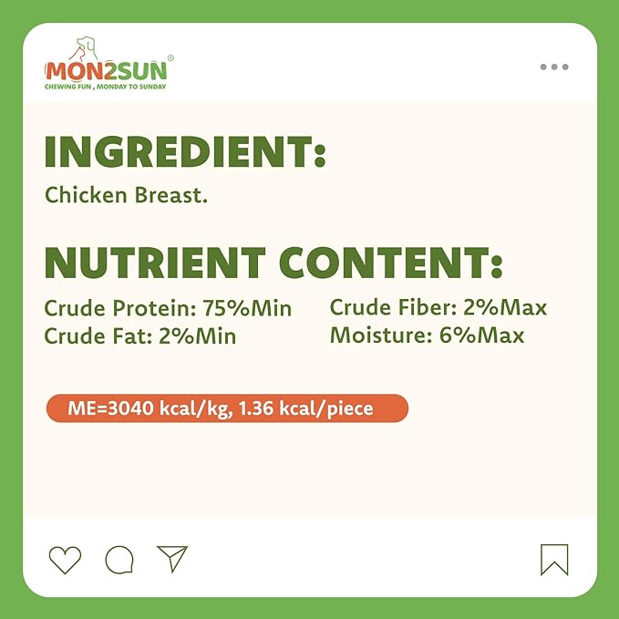 MON2SUN Freeze-Dried Chicken Dog and Cat Treats, Single Ingredient Training Treats, High Protein Grain-Free Snack & Food Topper, 6 oz