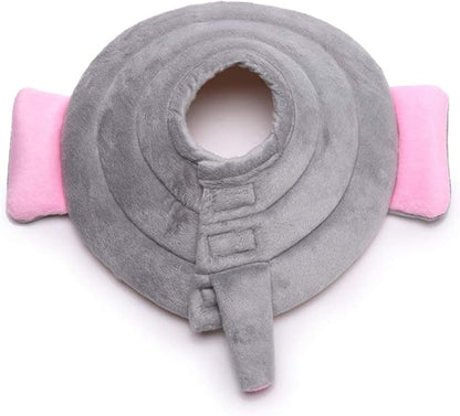 Pet Recovery Collar,Dog Protective E-Collar Soft Dog Cone Breathable Secure Lovely Collar for Puppy Small Medium Dogs (S-Neck: 30-33cm, Elephant)