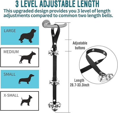 BLUETREE 2 Pack Dog Doorbells Premium Quality Training Potty Great Dog Bells Adjustable Door Bell Dog Bells for Potty Training Your Puppy The Easy Way - 7 Extra Large Loud 1.4 DoorBells
