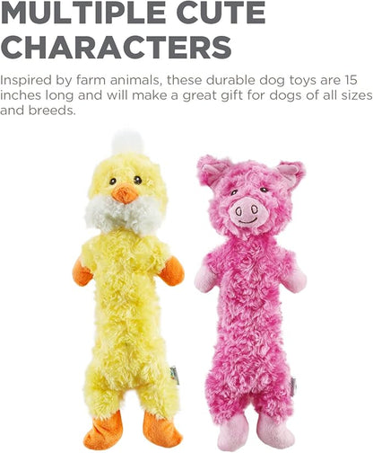 Outward Hound by Charming Pet Lil' Dudes Pig Plush Squeaky Dog Toy