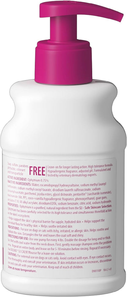 Douxo S3 Calm Shampoo, Contains 0.75% Ophytrium, Soothing, For Itchy, Irritated or Allergic Skin, For Dogs and Cats, 6.7 fl. oz. (200mL)