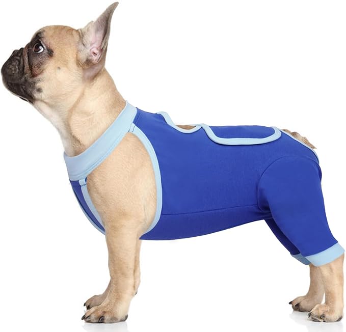 IDOMIK Recovery Suit for Dogs Hind Legs|Dog Surgery Suit for Female Spay Male Neuter,Dog Leg Sleeve to Stop Licking Rear Legs,Long Sleeves Wound Cover Onesie Shirt for Dogs,Cone Collar Alternative