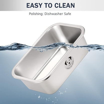 Stainless Steel Dog Bowls for Large Dogs, 0.85 Gallons High Capacity Metal Food Dog Bowls Extra Large Water Bowl for Dogs