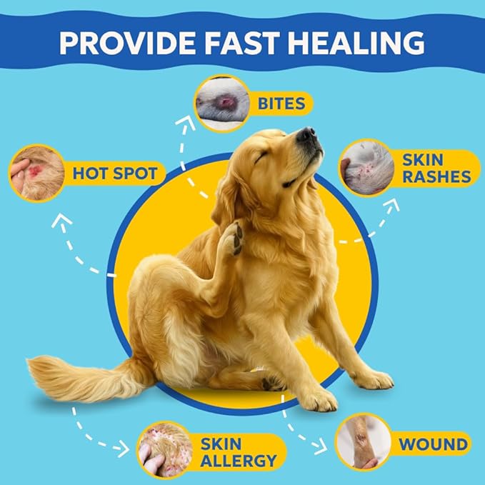 Forticept Blue Butter – Hot Spot Treatment for Dogs Cats | Dog Cat Wound Care | Skin Yeast Infections, Ringworm, Cuts, Rashes, First Aid Veterinary Strength Anti Itch Cream 4oz