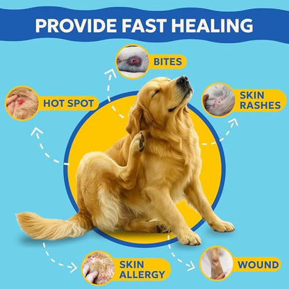 Forticept Blue Butter – Hot Spot Treatment for Dogs Cats | Dog Cat Wound Care | Skin Yeast Infections, Ringworm, Cuts, Rashes, First Aid Veterinary Strength Anti Itch Cream 4oz