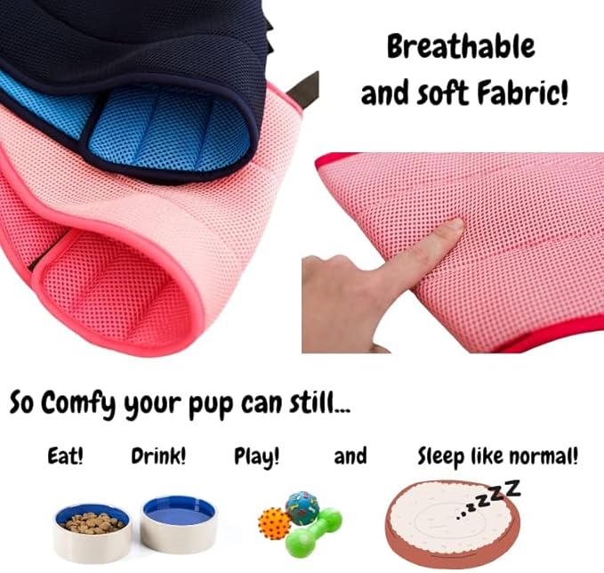 DMW Products Extra Soft Dog Cone for Dogs After Surgery, Adjustable Dog Cones for Large Dogs, Medium and Small. Lightweight Dog Cone Alternative After Surgery. Comfy Recovery Dog E Collar.