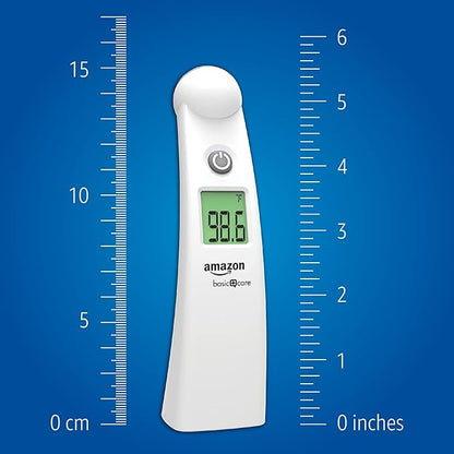 Amazon Basic Care Temple Touch Digital Thermometer, White (Pack of 2)