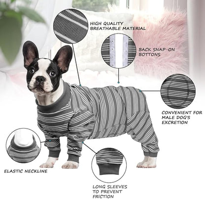FEimaX Dog Recovery Suit After Surgery, Pet Abdominal Wounds Post Surgical Shirt for Dogs Cats, Puppy Spay Neuter Prevent Licking Onesie Alternative Bandages E-Collar & Cone