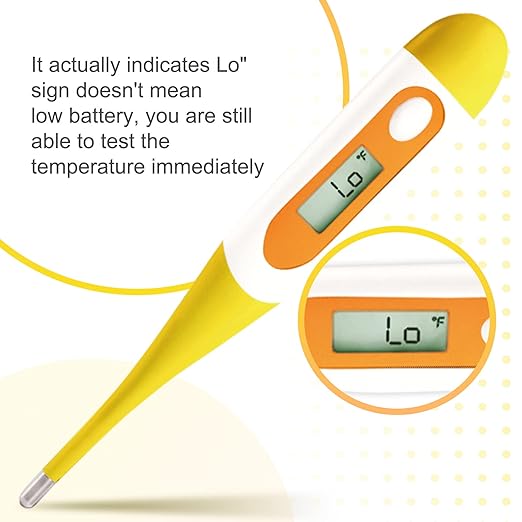 Easy@Home Digital Oral Thermometer for Fever Adults: Rectal, Underarm & Mouth, Accurate & Fast, Body Medical Temperature Thermometer for Baby Kids & Adult, EMT-021N-Yellow