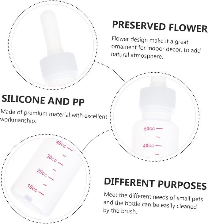 Milisten 5sets Dog Milk Feeding Bottle Newborn Cat Milk Replacer Portable Pet Bottle Leakproof Pacifier for Puppies Pet Feeding Tools