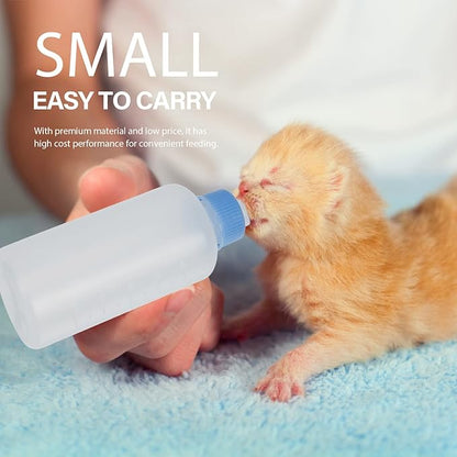 WOONEKY 6pcs Pet Nursing Bottles for Kitten and Puppy Cat Feeding Water Feeders Lightweight Portable Dog Milk Bottles