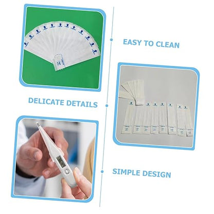 100pcs Mom Thermometer Cover Probe Protective Sleeves for Boys and Girls Digital Thermometer Sanitary Paper Covers