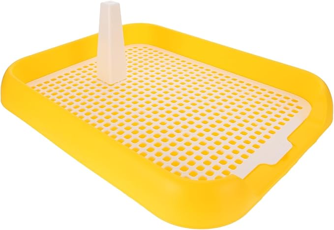 ULTECHNOVO Dog Litter Box Mesh Training Toilet Potty Tray for Puppy and Small Size Dog Indoor Dogs Potty Training Pads Holder for Small and Medium Dogs Pee Pad Holder