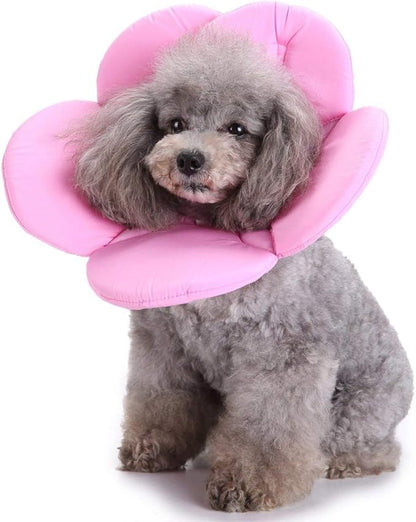 Dogs Cats Medical Grooming Pet E-Collar Recovery Remedy Protective Dog Lick Caught Soft Sponge Adjustable Postoperative Kit for Small and Medium Dog (Pink, S (neck's Girth 8.6" to 9.4"))
