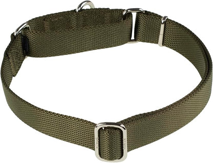 Hyhug Martingale Dog Collar Medium Green |Escape - Proof Heavy Duty Nylon Durable No Slip, Ideal for Training & Daily Walks