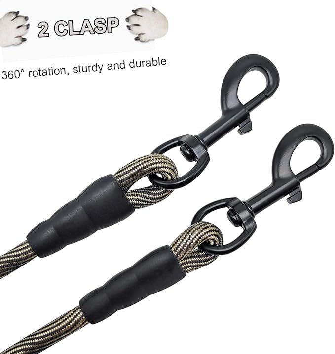 BTINESFUL 3FT Dog Tie Down, Nylon Rope Short Dog Tether Indoor Training Safety Vehicle Tether for Large Medium Strong Puppy