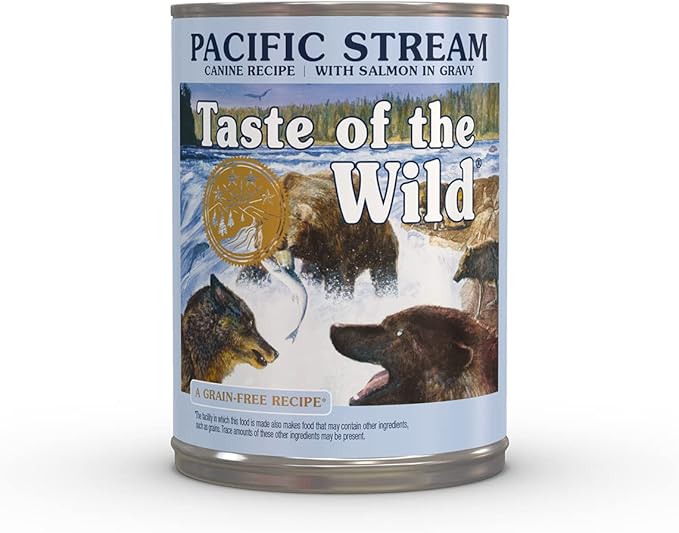 Taste of the Wild Pacific Stream Canine Recipe with Salmon in Gravy Canned Dog Food, 13.2-oz, Case of 12