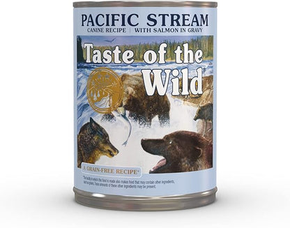 Taste of the Wild Pacific Stream Canine Recipe with Salmon in Gravy Canned Dog Food, 13.2-oz, Case of 12