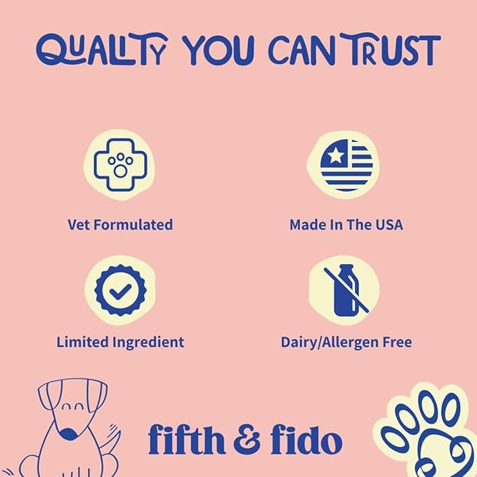 Fifth & Fido Turkey Tail Mushroom for Dogs – Lipoma Treatment for Dogs - Mushroom Supplement with Immune Support for Lipoma, Lumps & Bumps – Premium Pet Vitamins and Supplements Made in USA, 100 Serv.