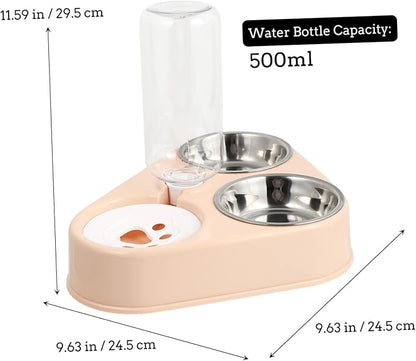 BESPORTBLE Automatic Dog Water Bowl Stainless Steel Pet Food Bowls Pet Feeding Bottle