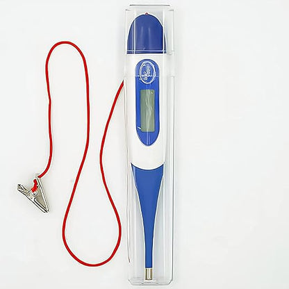 Pet Thermometer, Waterproof Digital Veterinary Thermometer Portable Pet Digital Thermometer Pet Thermometer with Reminder Function Thermometer for Dogs Cats Horse Cattle Pigs Sheep