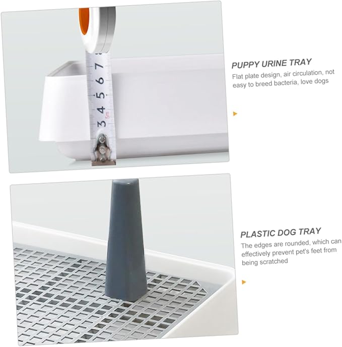 BESPORTBLE Household Plastic Puppy Toilet Tray with High Edges for Easy Cleaning Durable -Splash Dog Pee Pad for Indoor Use Small
