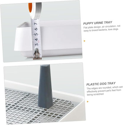 BESPORTBLE Household Plastic Puppy Toilet Tray with High Edges for Easy Cleaning Durable -Splash Dog Pee Pad for Indoor Use Small