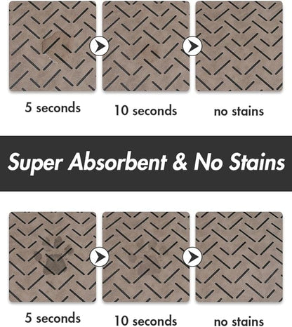 MontVoo-Absorbent Pet Feeding Mat-No Stains Quick Dry Dog Mat for Food and Water Bowl-Rubber Backing Dispenser Mat Accessories Supplies-Dog Bowl Messy Drinkers,(Brown,17"x28")