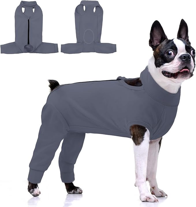 KOESON Dog Recovery Suit for Hind Leg, Soft Recovery Sleeve for Female Male Dogs, Pet Rear Leg Wound Cover to Stop Licking, Dog Surgery Shirt for Rear Legs