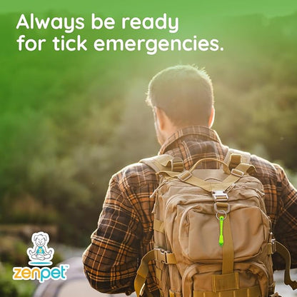 ZenPet Tick Tornado Tick Remover Tool for Dogs, Cats, Horses, Humans (4 Pack) – Safe & Easy Tick Removal, Vet-Approved Grabber Tool for Hiking, Camping, Travel, Lyme Disease & Infection Prevention
