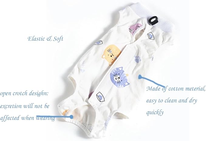 Cat Recovery Suit Female Kitten Onesie for Cats After Surgery Female Spay Surgical Abdominal Wound Skin Diseases Cone Collar Soft Alternative Wear (Cat, S)