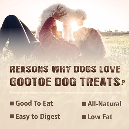 Gootoe Buffalo Dog Treats, Natural Low-Fat Chews for Training & Rewards, Limited Ingredient, Puppy Treats for Small Dogs & Puppies, Resealable Bag, Buffalo Bites Bone Shaped, 1.5 lb