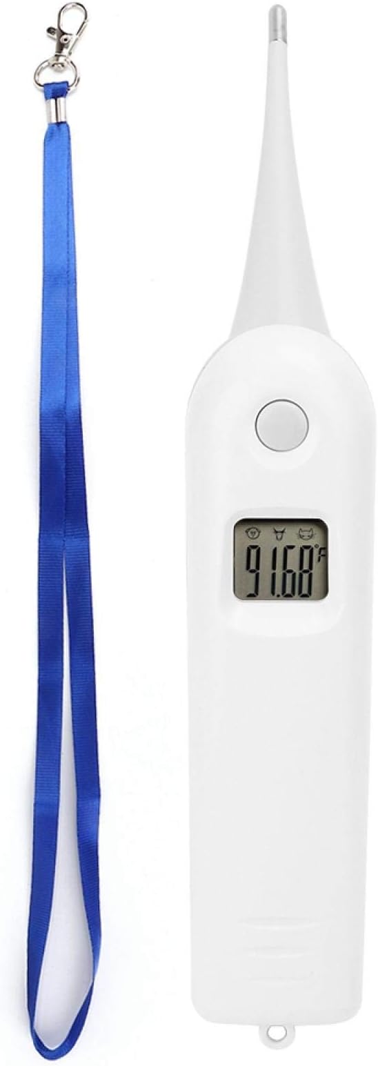EVTSCAN Professional Pet Veterinary Thermometer, LCD Display Fast Digital Thermometer for Livestock Pigs Cattle Sheep Dogs Horse