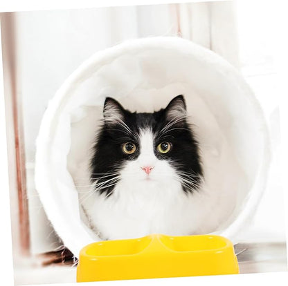 Practical Double-Design Pet Bowl Dog Feeder Dog Food Container for Indoor Outdoor