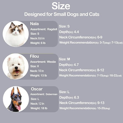 Soft Dog Cone for Small Dogs & Cats, Comfy Dogs Recovery Collar After Surgery, Adjustable E Collar Alternative to Stop Licking, Protective Pets Cones for Pup&Kitty, Comfortable Dog Cones