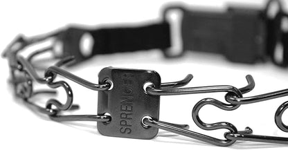 Herm Sprenger Black Stainless Steel Prong Dog Training Collar with Quick Release Buckle No-Pull Collar for Dogs (Black, 16in x 2.25mm (Neck Size Up to 13in))