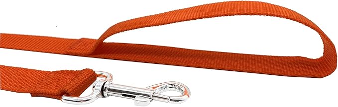 Nylon Dog Training Leash, Traction Rope, 4Ft /5 Foot /6 Feet Long, 5/8 inch 3/4 Inch 1 Inch Wide, for Small and Medium Dogs (1'' x 7 FT, Orange)