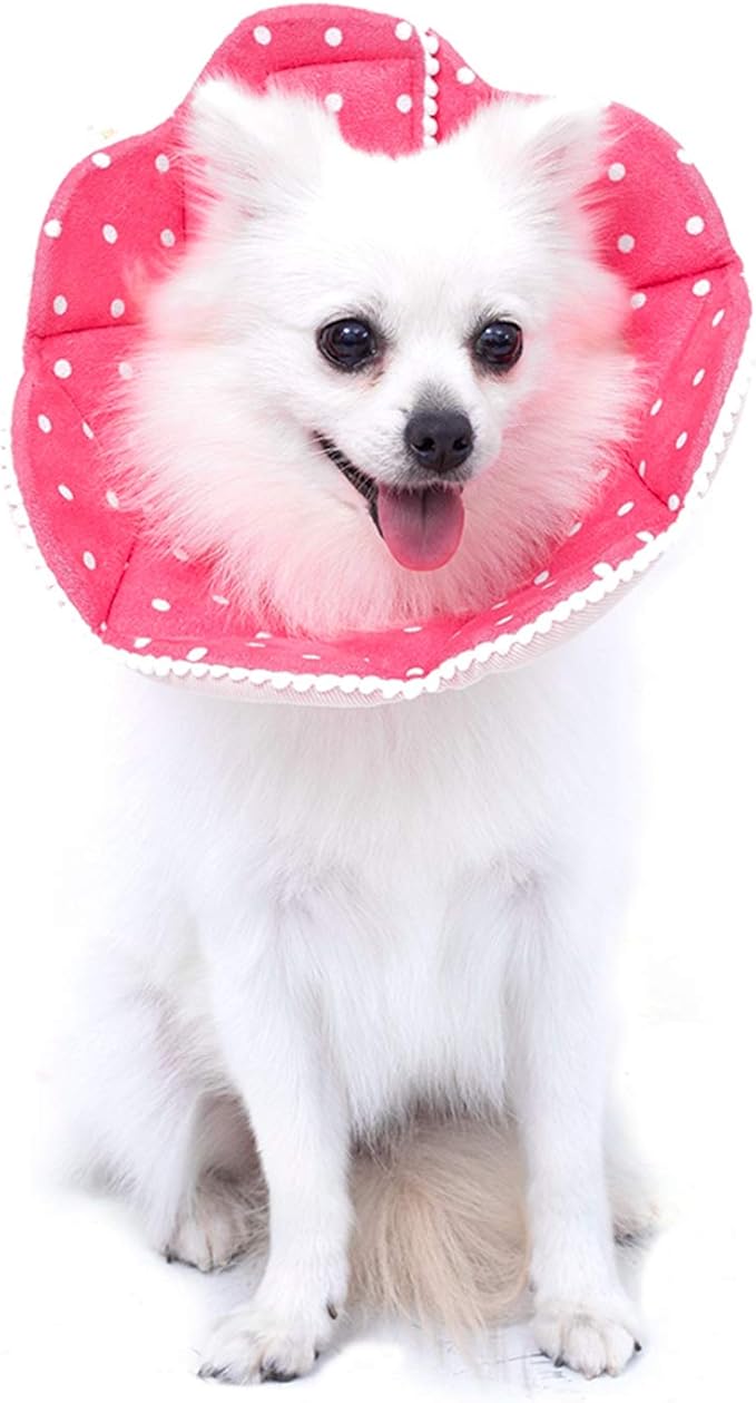 Adjustable Dog Cat Cone,Soft Recovery Cat Cone Collar,Dog Protective Collar for Cats Surgery,Pink,Small,Medium (Pink, Medium)