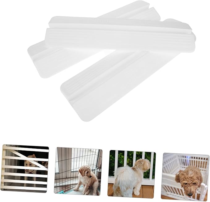 3pcs Indoor Pet Safety Gate with Anti-Kick Pedal for Small Medium and Large Dogs Easy Installation Guardrail and Safety Door Fixator Durable Barrier for Pets and Boy Girl White