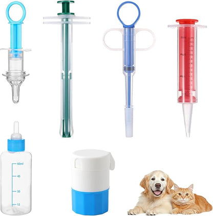6Pcs Dog Cat Pill Shooter, Feline Pill Pockets Popper Tapeworm Treatment Dewormer Pusher for Cat Dog, Pet Piller Rush Poppers Pet Medicine Feeder for Animals, Gifts for Animals Lover