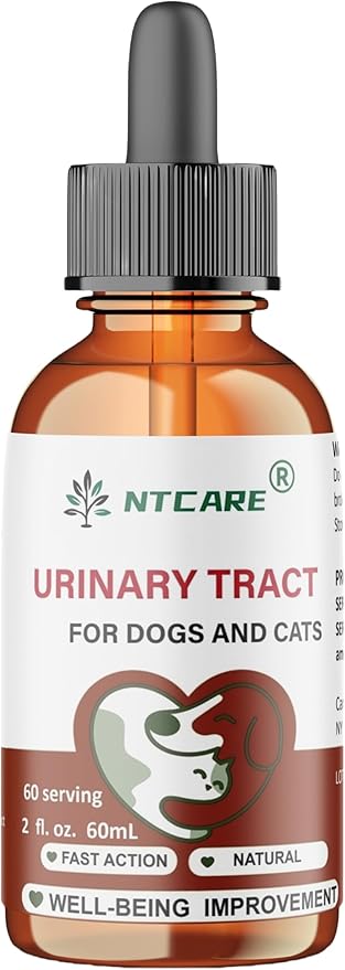 Urinary Tract Support for Dogs and Cats, Natural Fast Action Supplement, 2 fl. oz., 60 Servings