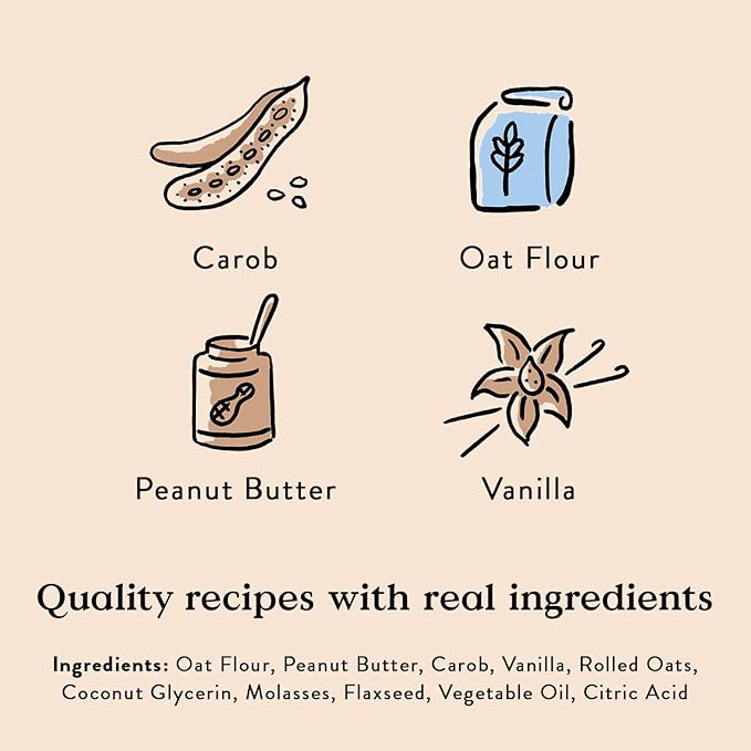 Bocce's Bakery Oven Baked Mud Pie Oh My Treats for Dogs, Wheat-Free Everyday Dog Treats, Made with Real Ingredients, Baked in The USA, Natural Soft & Chewy Cookies, PB, Carob & Vanilla, 6 oz