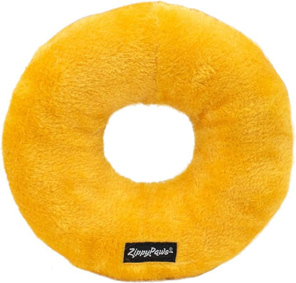 ZippyPaws Jumbo Donutz - Rainbow Plush Dog Toys for Aggressive Chewers, Summer Dog Pride Accessories