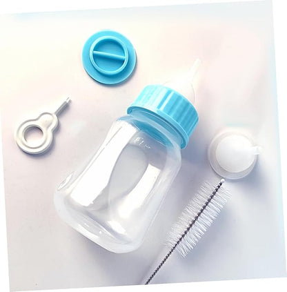 2PCS Kitten Nursing Bottles Silicone Nipples PET Feeder for Kittens and Puppies Milk Container for Newborns Easy to Use