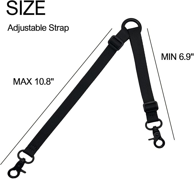 Double Headed Hook pet Safety Nylon 2-Way Coupler with Nickel-Plated Swivel Clip (DK0970-BLK-UP-1P)